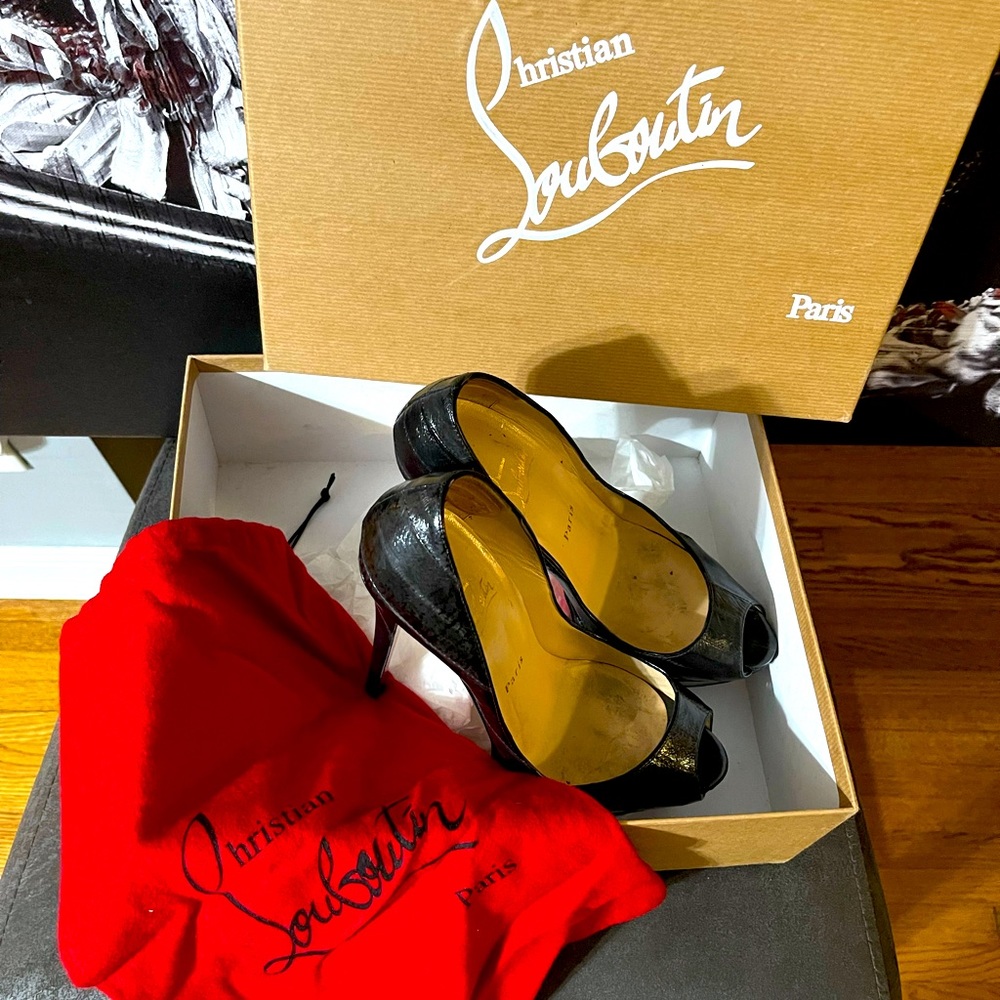 Christian Louboutin Lady Peep 150 Eel